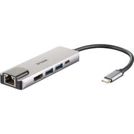 D-Link DUB-M520 Docking Station 5 en 1 con HDMI 4K, Ethernet y USB-C